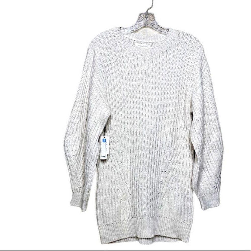 Treasure & Bond cable knit balloon sleeve sweater